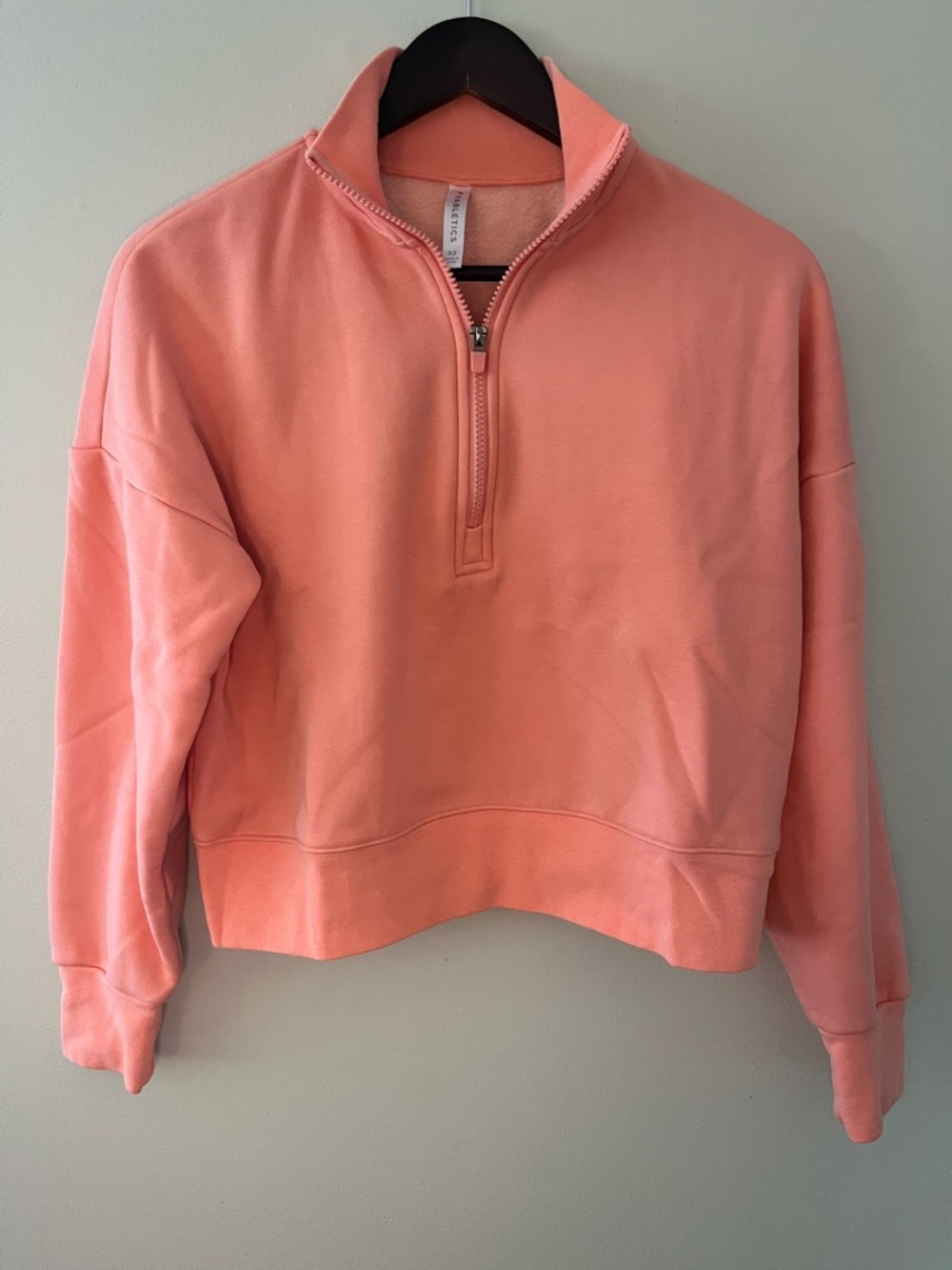 NWOT Fabletics Women's Catarina Mock Neck Half Zip Pullover, Blossom